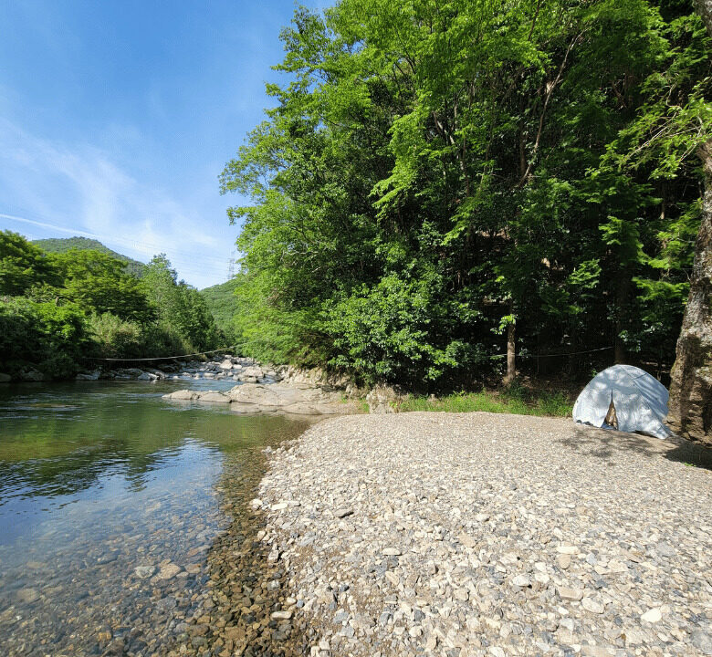 川遊びできます！羽束川